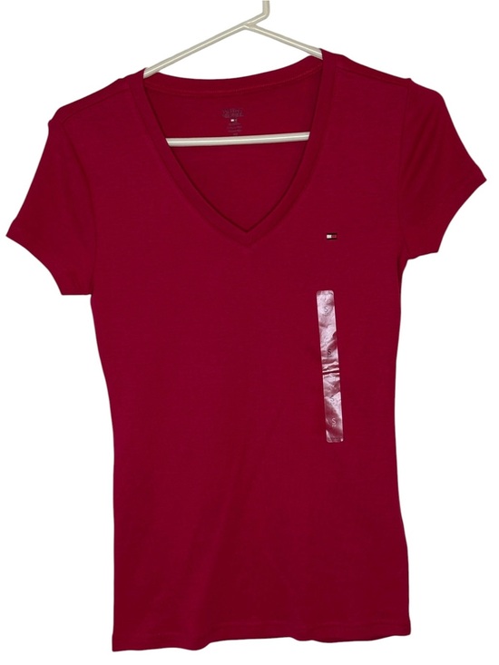 Tommy Hilfiger Tops - Tommy Hilfiger Women's V-Neck T-Shirt in Red
